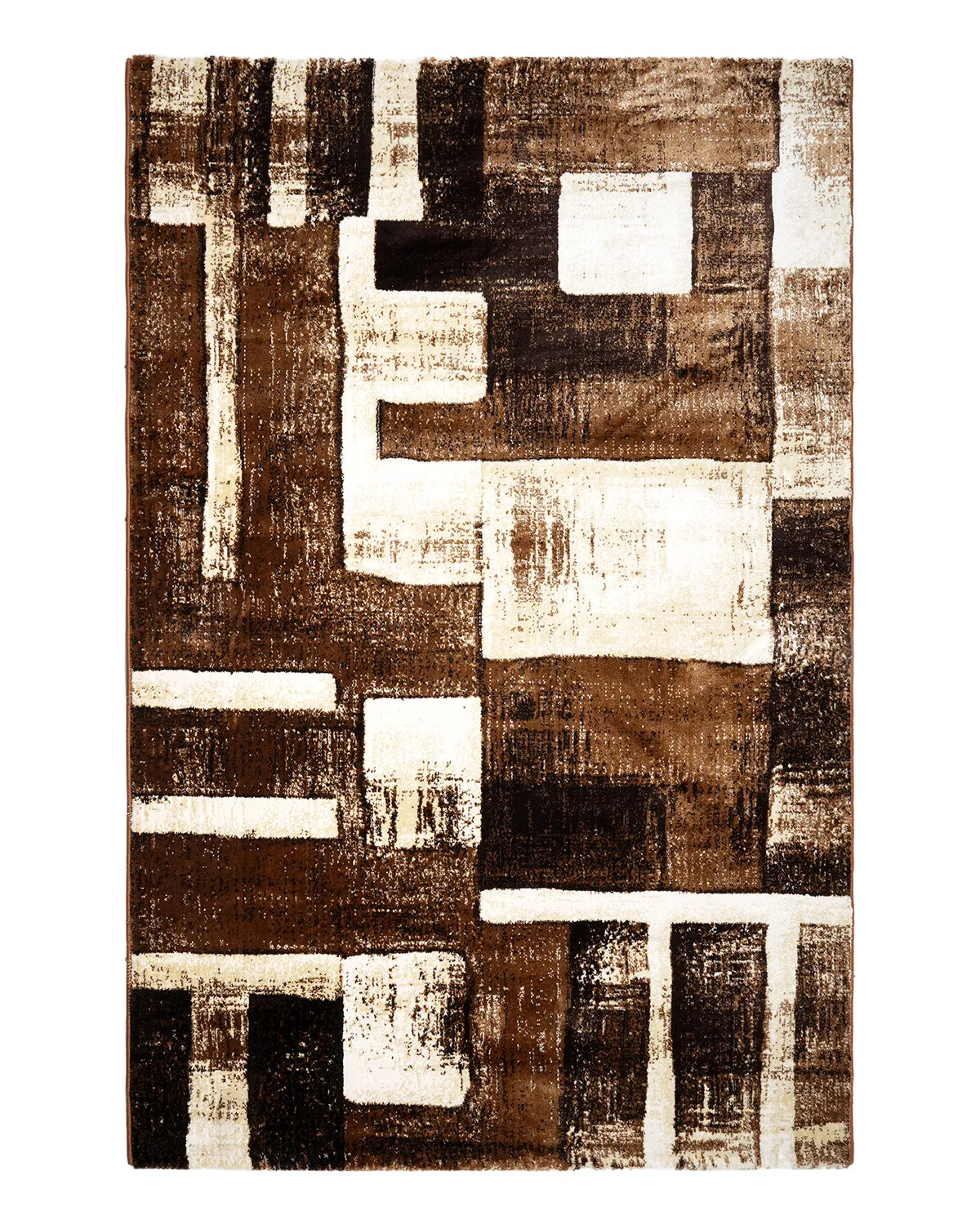 Pearl Iconic Carpets | Abstract Brown Blocks