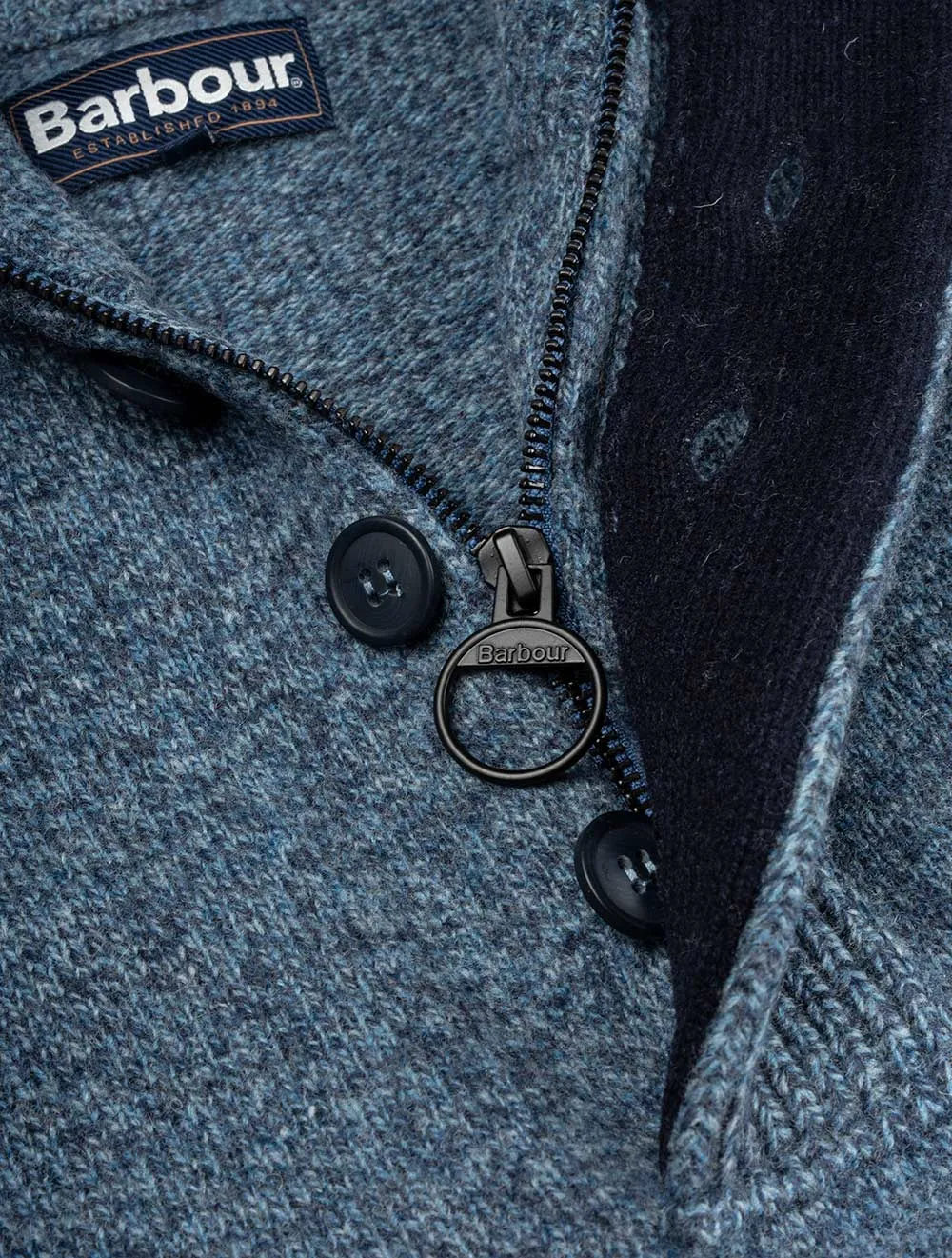 Pullover Patch Half Zip Inky Blue