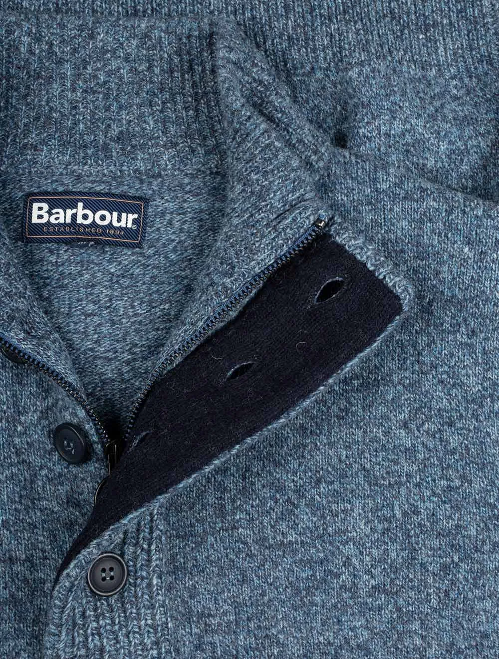 Pullover Patch Half Zip Inky Blue