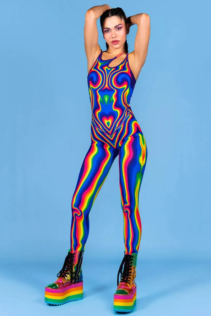 Rainbow Hypnosis Jumpsuit on Sale