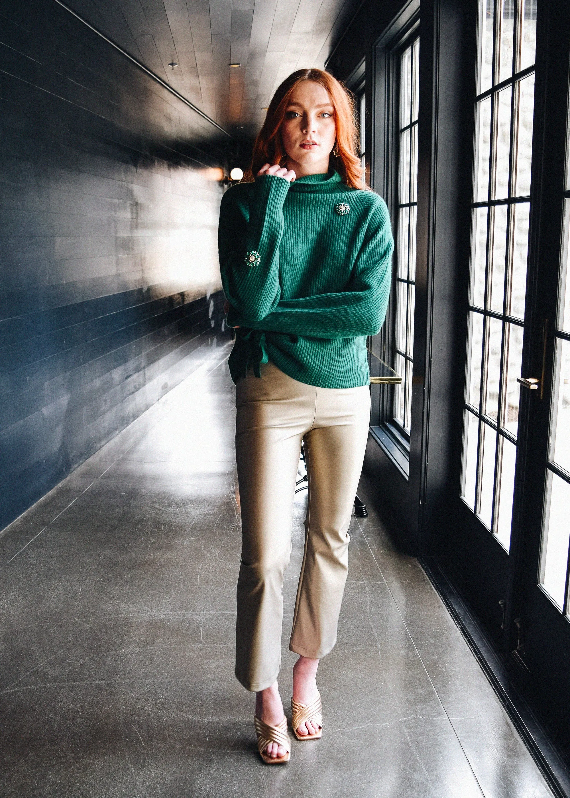 Seeing Stars Sweater Emerald with Emerald Jewels