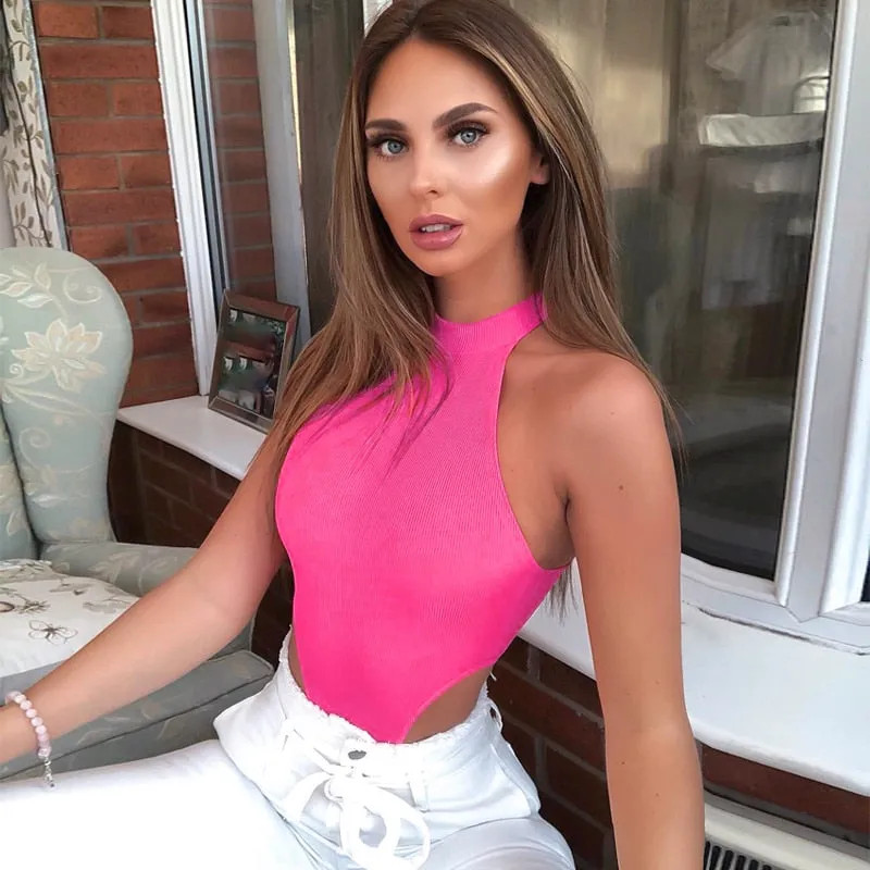 Sexy Pink Bodysuit Neon Sexy Club