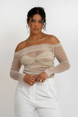 Shimmery Top Golden Beige