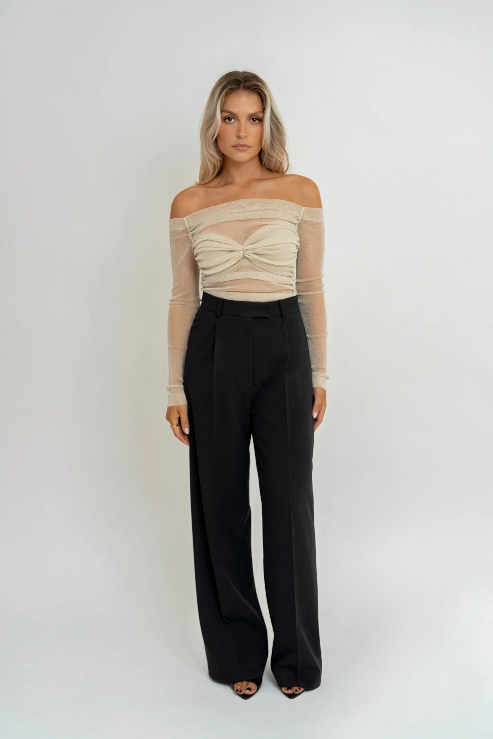 Shimmery Top Golden Beige