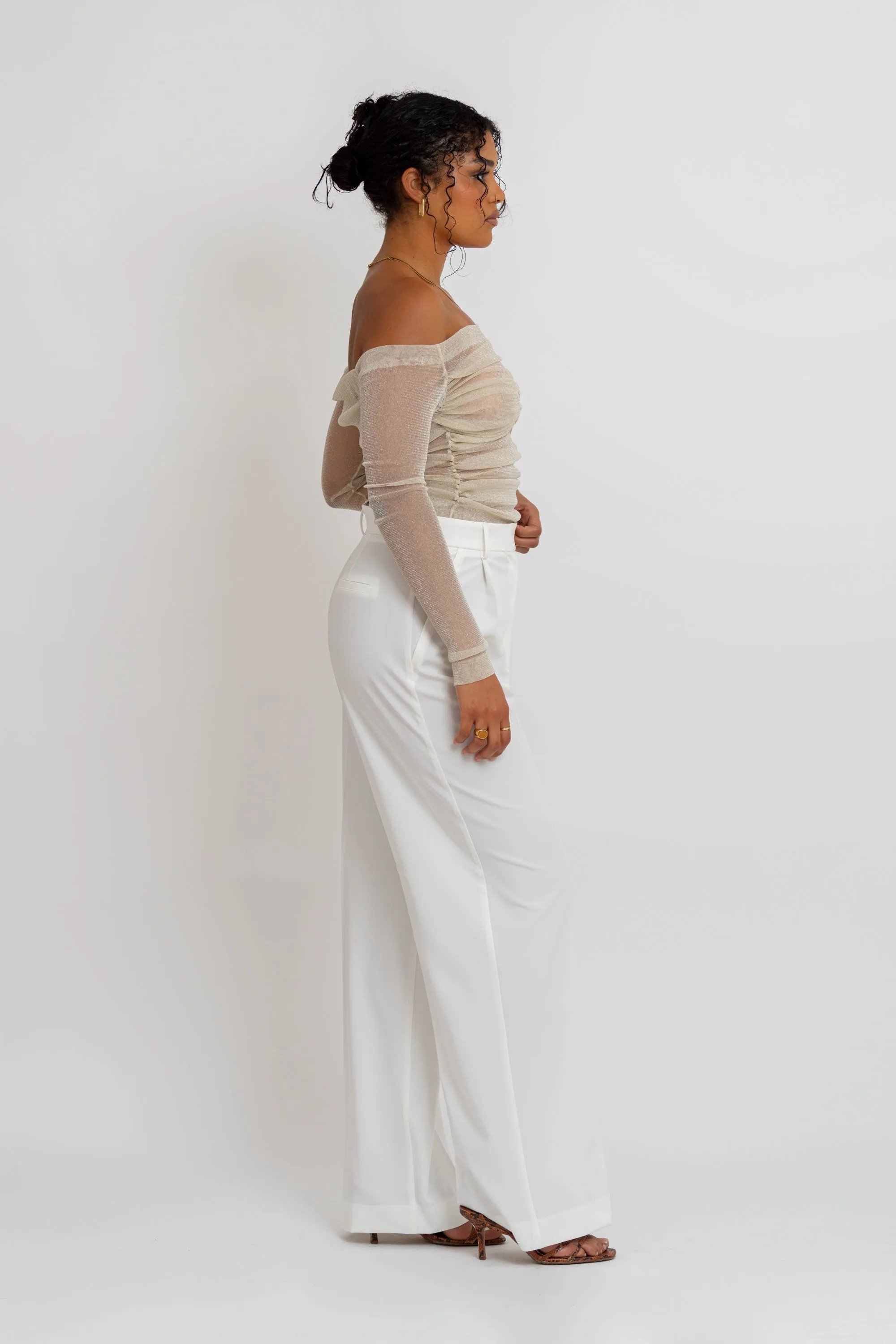 Shimmery Top Golden Beige