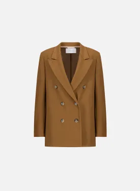 slouchy peacoat with s.p. honeycomb crafted with Loro Piana fabric