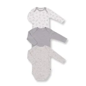 snugabye dream 3pk long sleeve bodysuits - unisex
