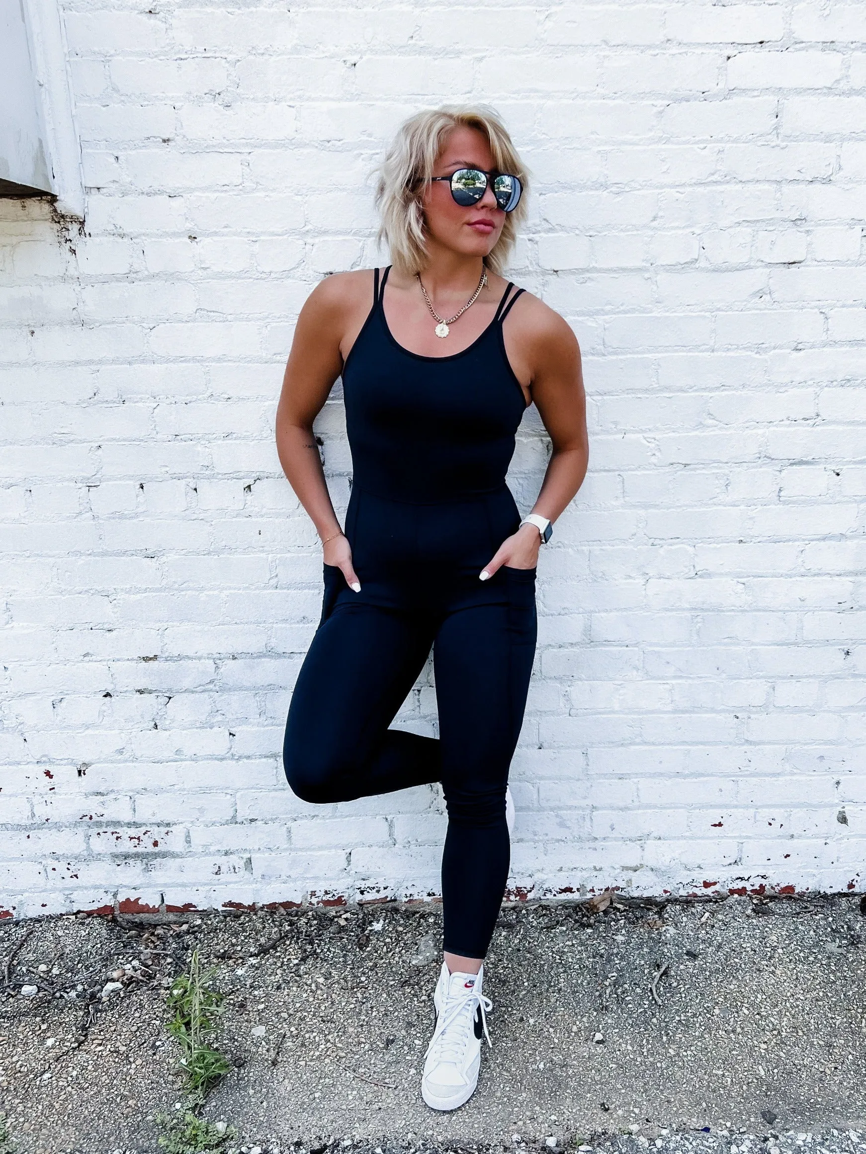 Stealing the Show Bodycon Tank Jumpsuit, Black