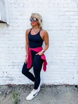 Stealing the Show Bodycon Tank Jumpsuit, Black