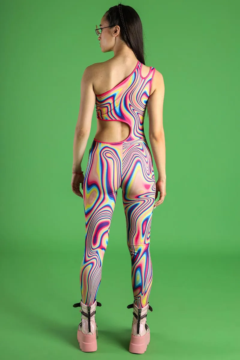 Sunset Mirage One-Shoulder Cut-Out Jumpsuit
