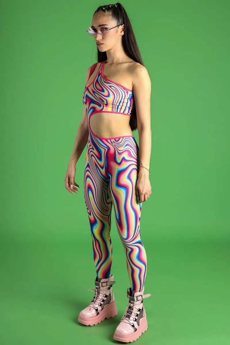 Sunset Mirage One-Shoulder Cut-Out Jumpsuit