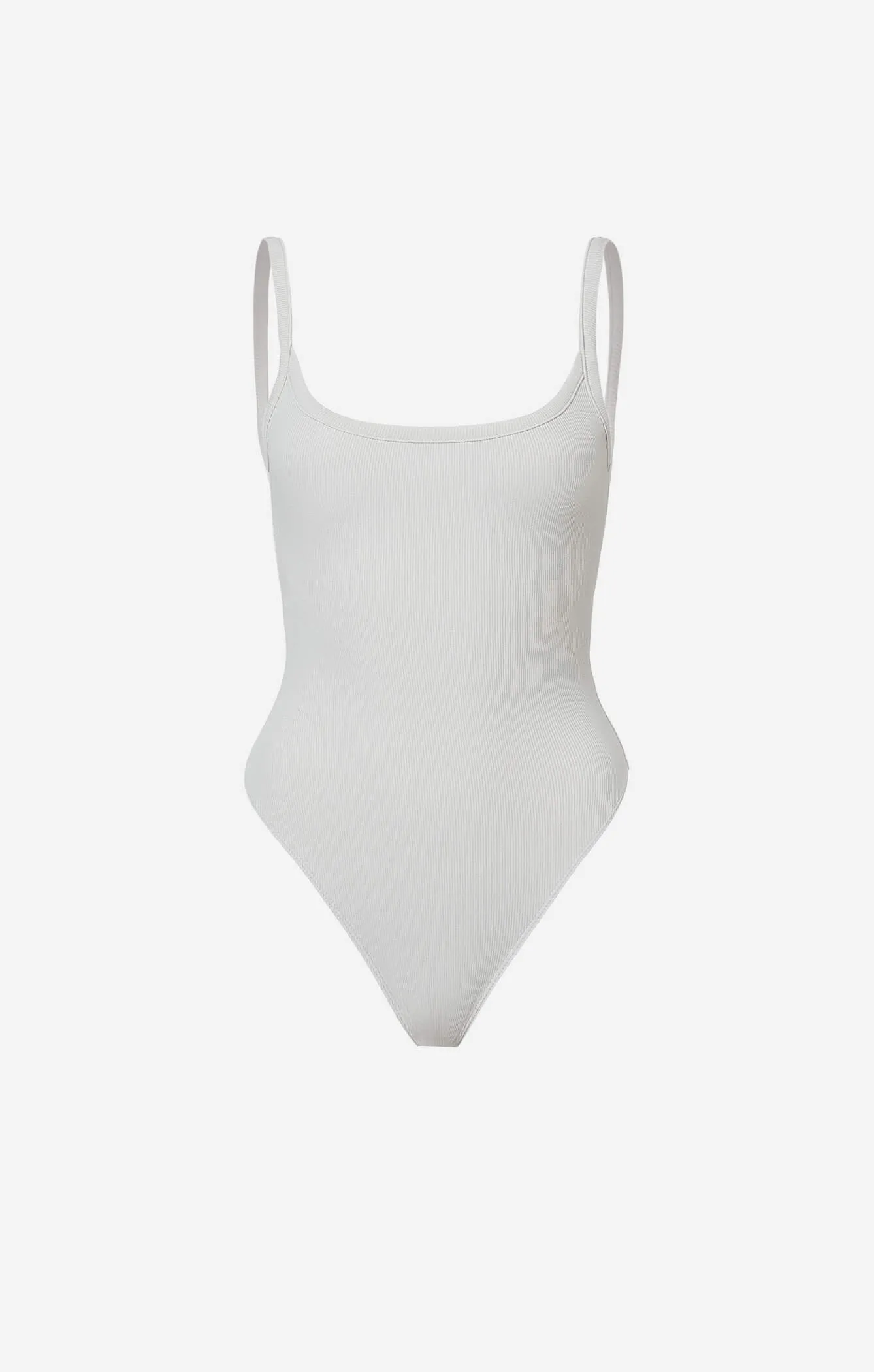 THE LUXE RIB LOW BACK BODYSUIT - STONE