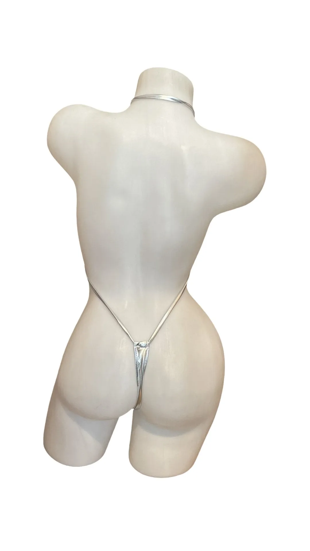Thong Bodysuit - Silver