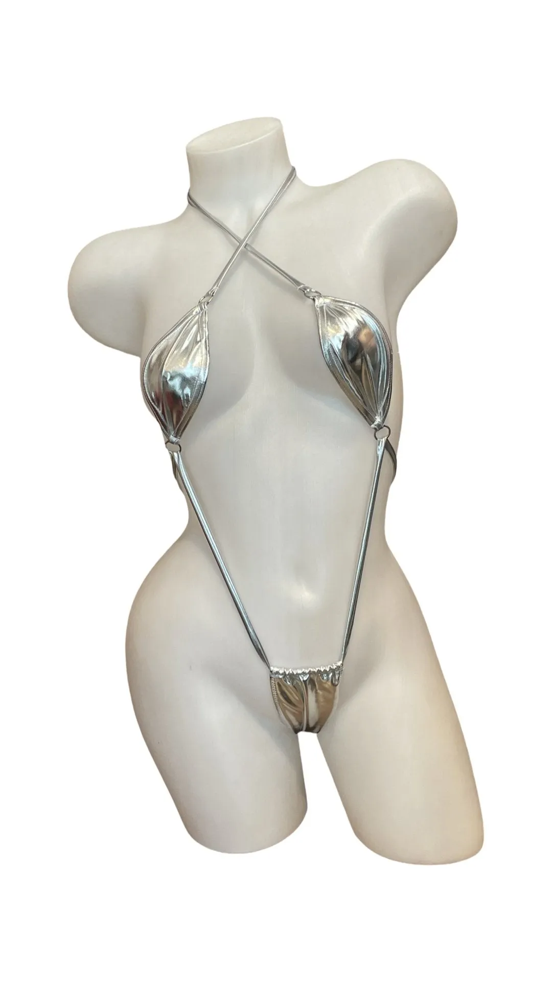 Thong Bodysuit - Silver