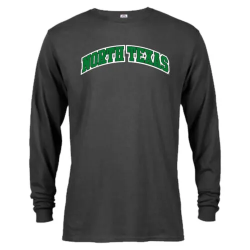University of North Texas UNT Mean Green Classic Arch Logo Long Sleeve T-Shirt