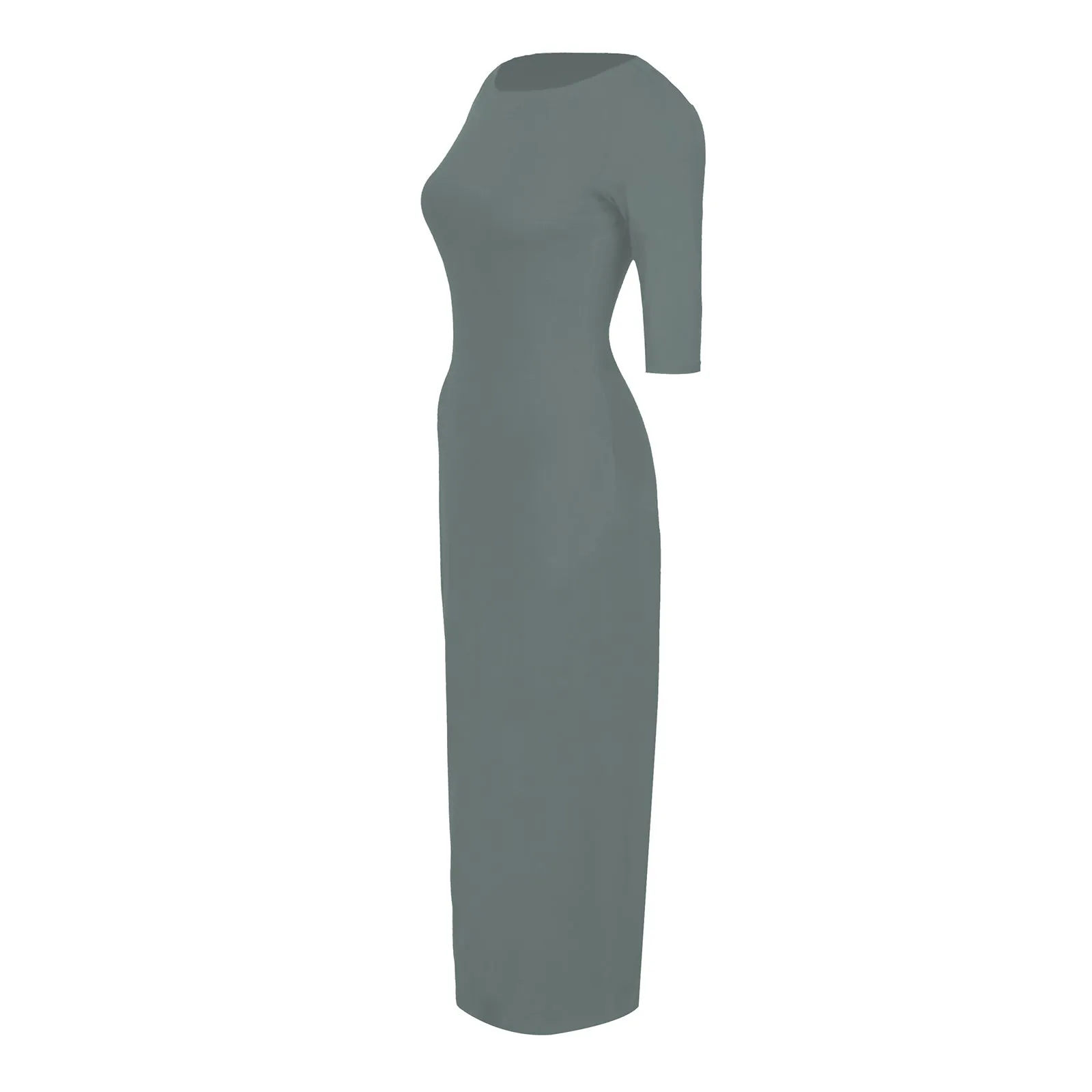 Valentina - Long Sleeve Bamboo Bodycon Maxi Dress