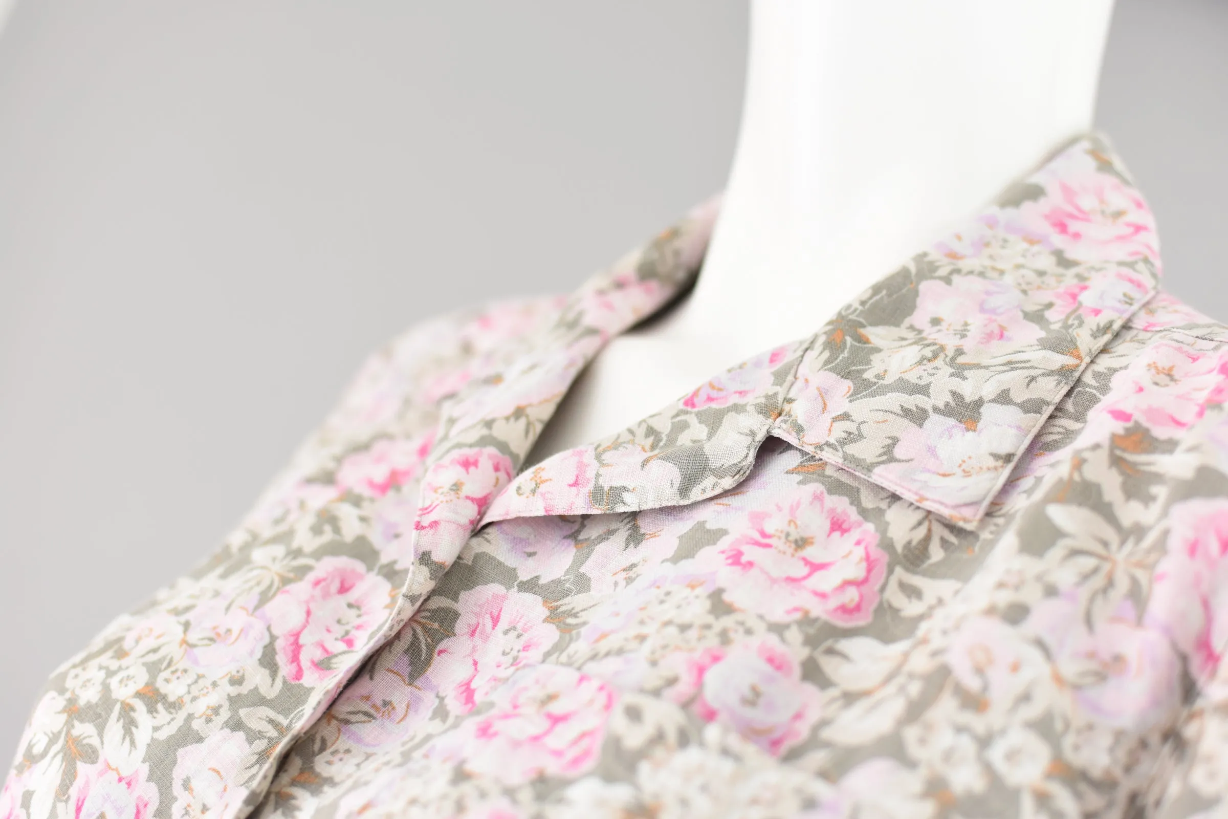 Vintage L.L. Bean Linen Floral Shirt Women's Small
