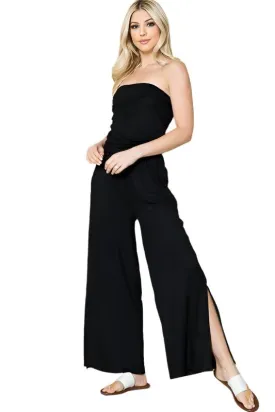 Wide Leg Jumpsuit with Side Pockets