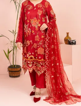 Womens "AMINA" EMB Net Three Piece Suit