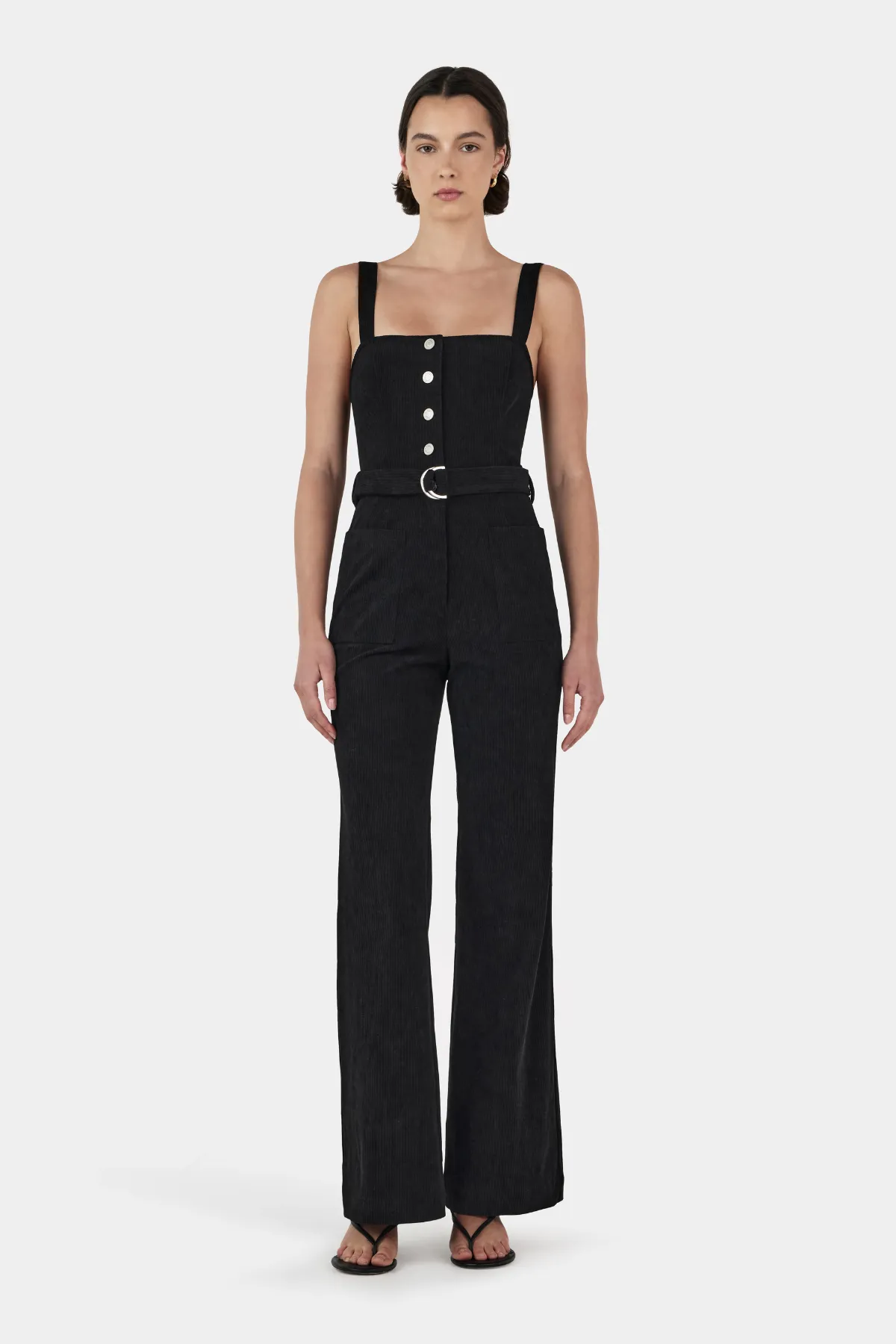 Ziggy Corduroy Jumpsuit // Black
