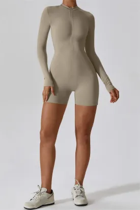ZipFlex Long Sleeve Athleisure Romper