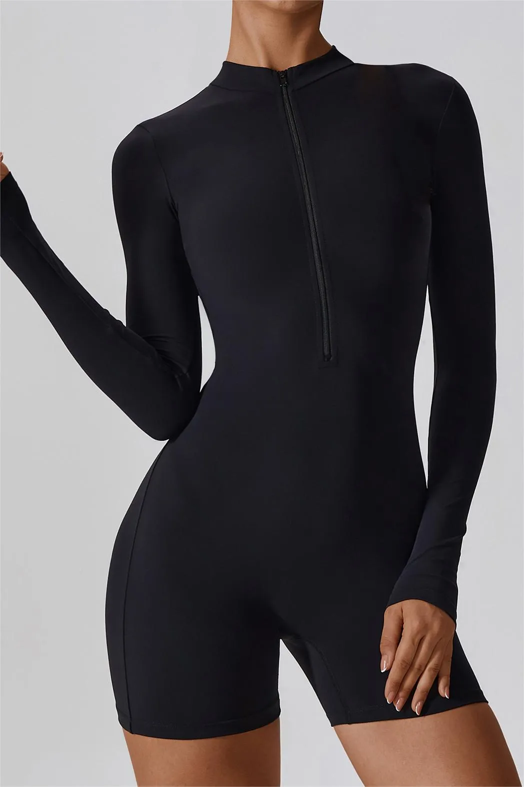 ZipFlex Long Sleeve Athleisure Romper