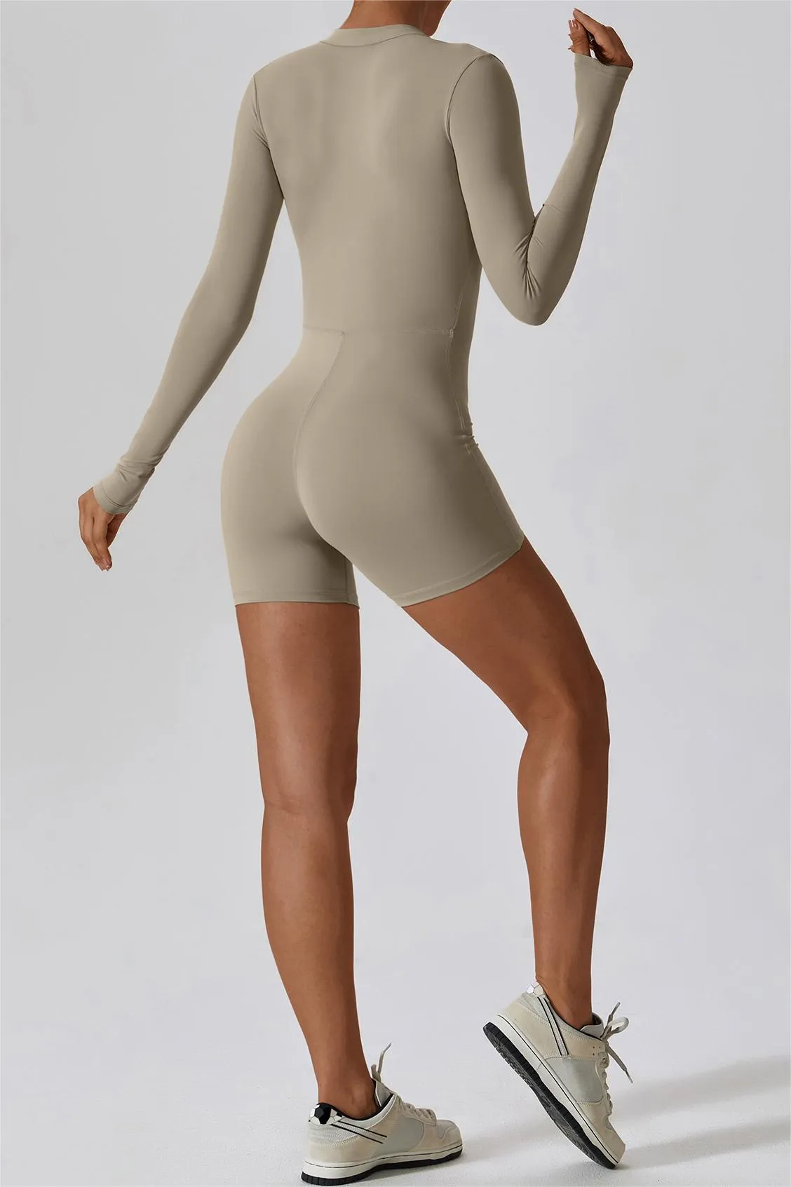 ZipFlex Long Sleeve Athleisure Romper