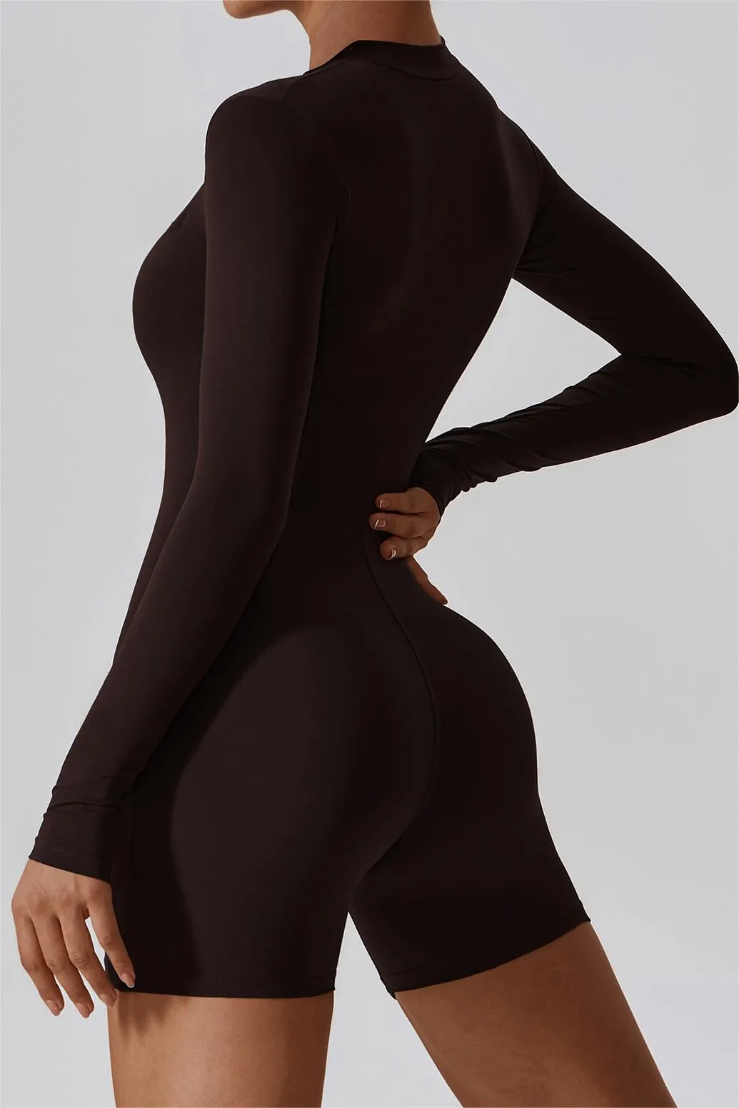 ZipFlex Long Sleeve Athleisure Romper