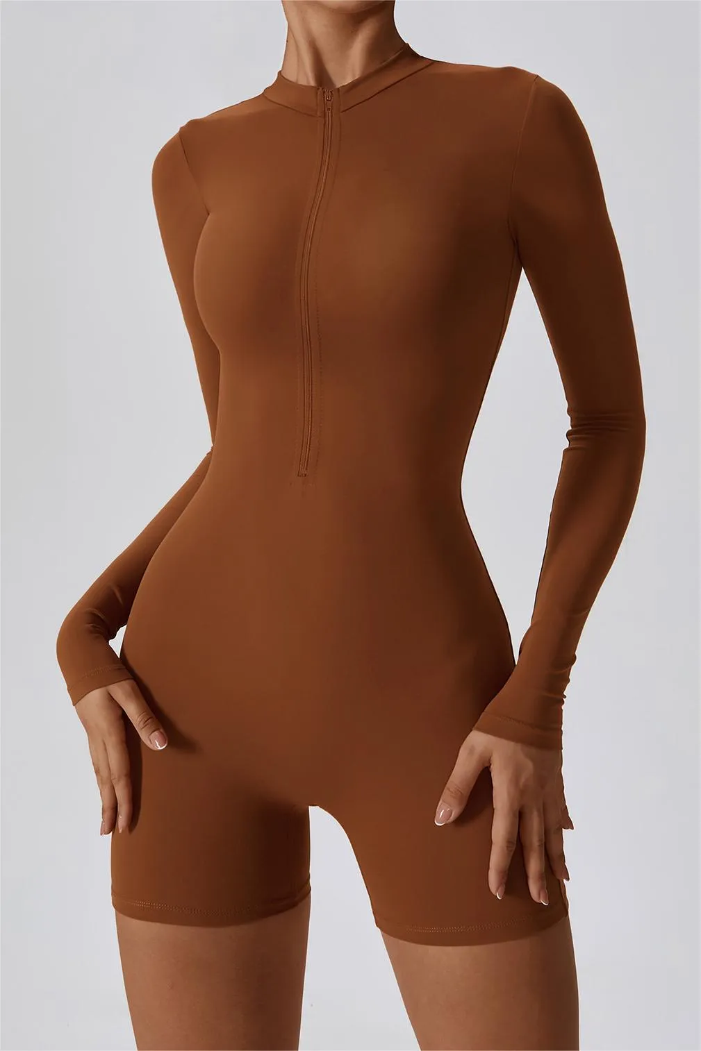 ZipFlex Long Sleeve Athleisure Romper